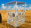 Heavy Duty Round Bale Hay Feeder With Roof